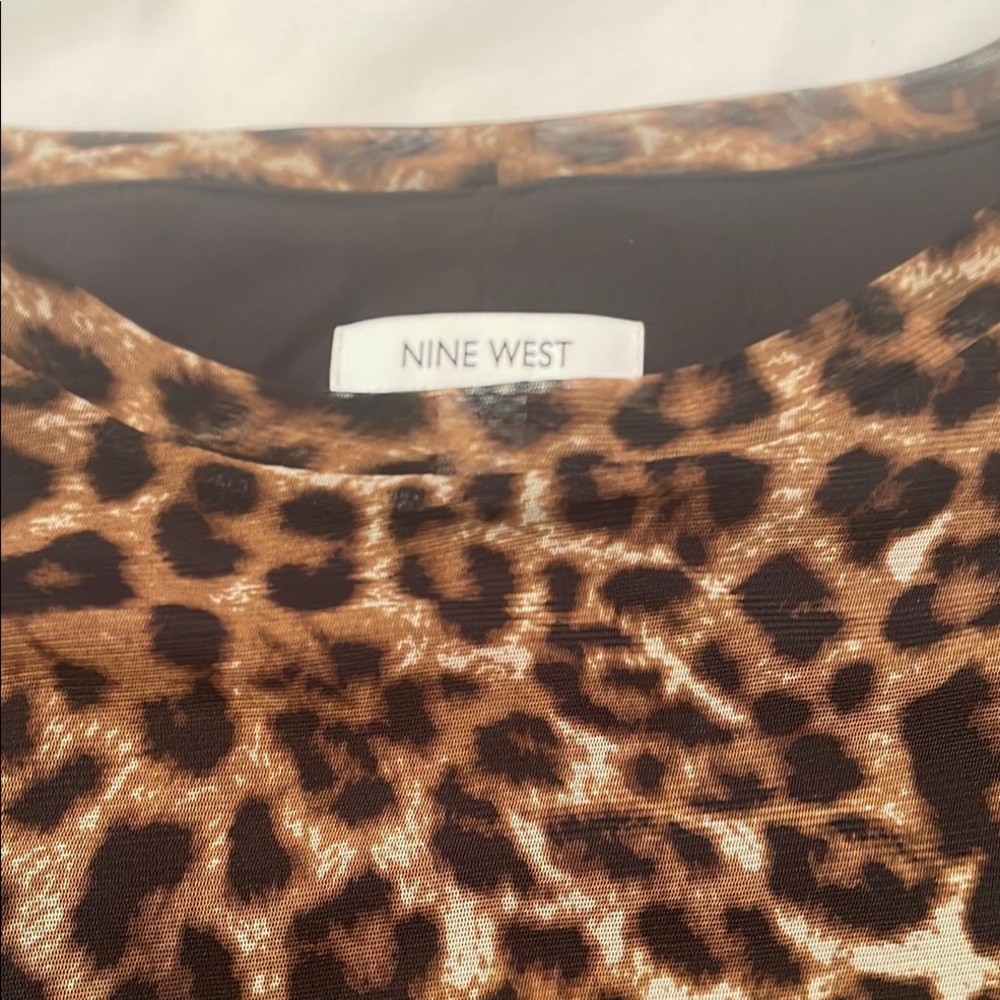 Nine West Leopard Print Top